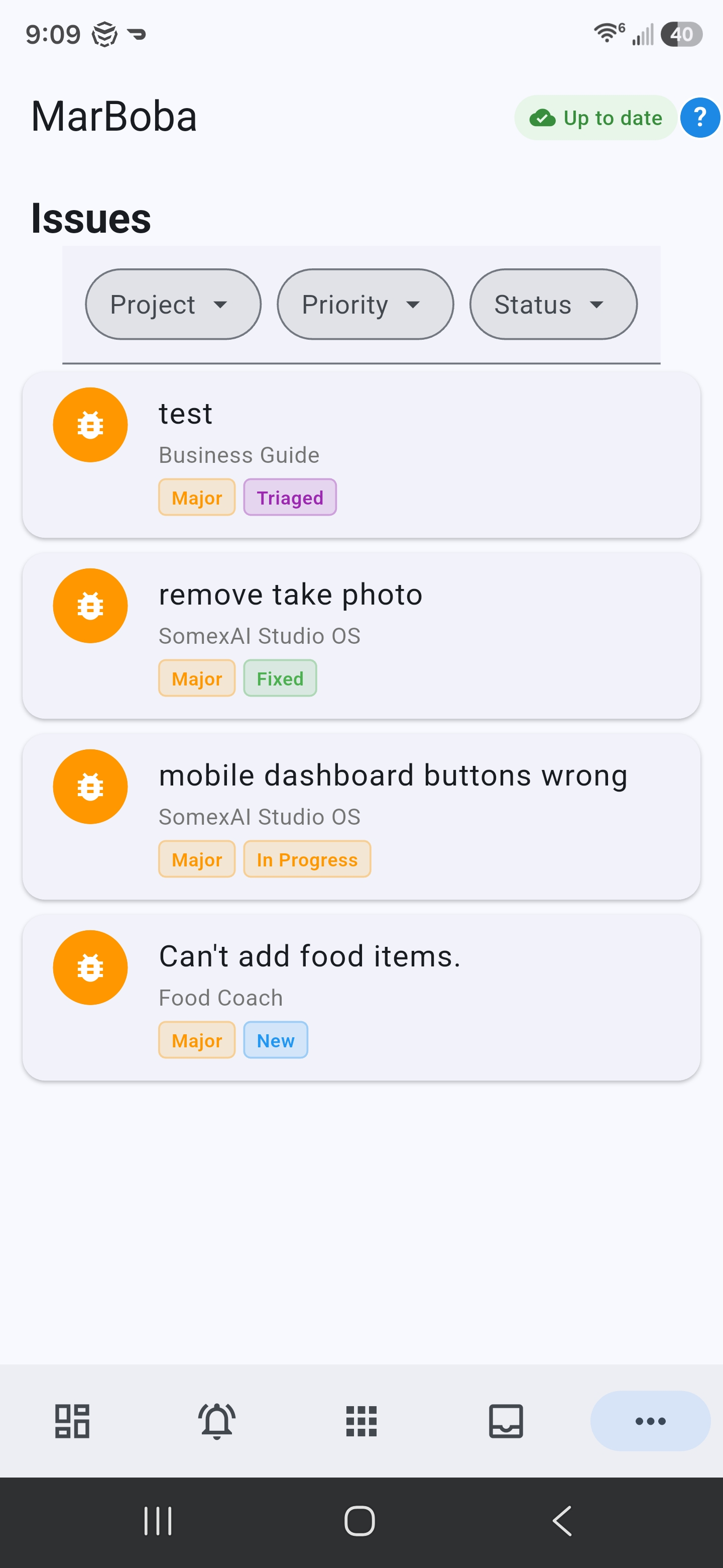 Issues on Android
